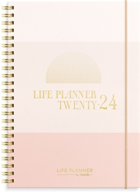 Burde Life Planner Pink ugekalender tværformat 2024 nr. 24227700