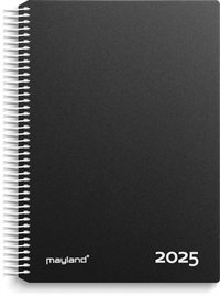 Mayland Timekalender sort PP-plast 2025 nr. 25218000