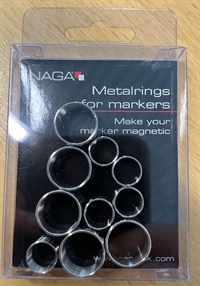Naga metalringe til marker  5 stk til 2mm og 4,5mm