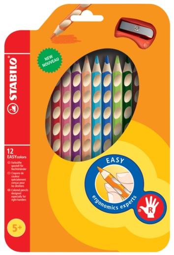 Stabilo farveblyanter EASYcolor 12ass. eller højrehåndsbrugere