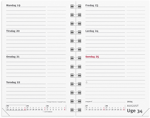 Mayland Mini Planner ugekalender REFILL 2024 nr. 24084800