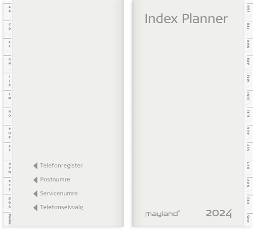 Mayland Index Planner månedskalender REFILL + tlf.reg. 2024 nr. 24095100