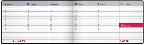 Mayland Mini bordkalender sort vinyl 2024 nr. 24132000