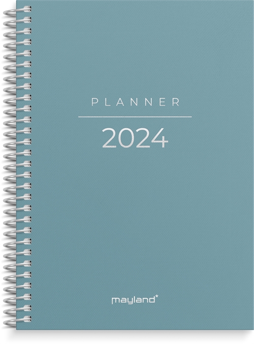 Mayland A6 ugekalender tværformat tekstilpræg 2024 nr. 24201210