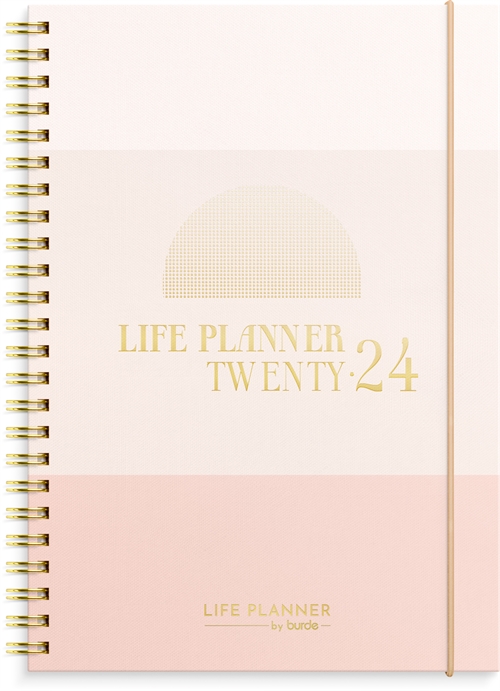 Burde Life Planner Pink ugekalender tværformat 2024 nr. 24227700