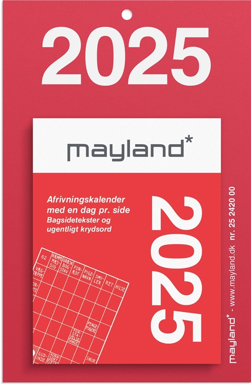 Mayland Lille afrivningskalender m/bagsidetekst 2025 nr. 25242000