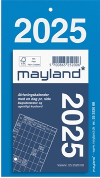 Mayland Afrivningskalender m/bagsidetekst 2025 nr. 25252000