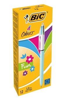 BIC 4 Colours Fun Kuglepenne med Klikmekanisme og Medium Spids (1,0 mm)