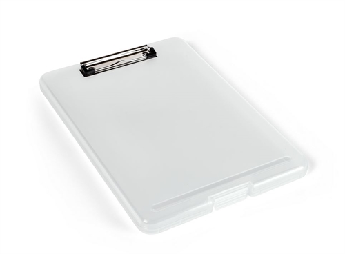 Clipboard A4 med opbevaringsrum, transparent