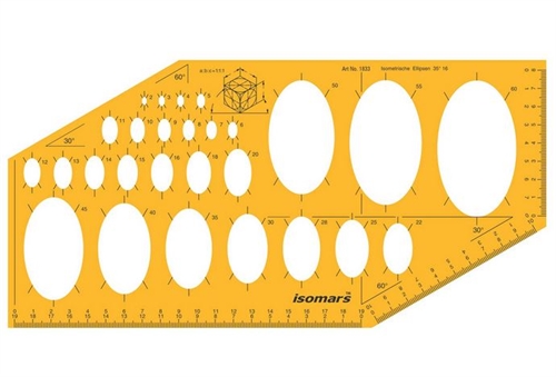 Elipseskabelon 1834   2mm - 60mm