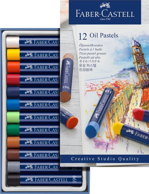 Faber-Castell Olie-Pastel "STUDIO" 12 stk.