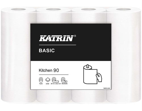 Katrin køkkenrulle Basic 90 2-lags natur  nr.234757