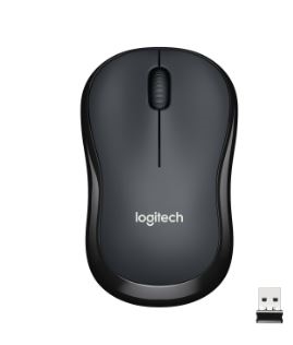 Logitech M220 Silent Wireless Mouse - farve sort