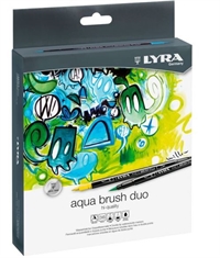 Lyra Aqua Brush Duo  Akvarel farve 36 stk. pakning.