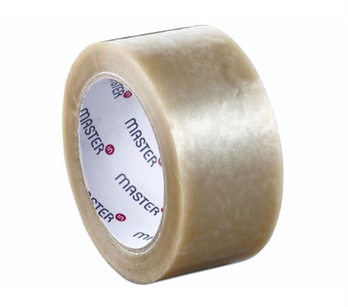 Pakketape 48mmx66m transparent solvent (naturgummi)