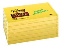 3M Post-it Super Sticky 76 x 127mm, 6 stk. pr. pakke