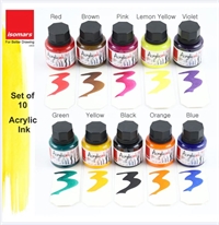 Acrylic Ink 35ml  sæt med 10 farver.